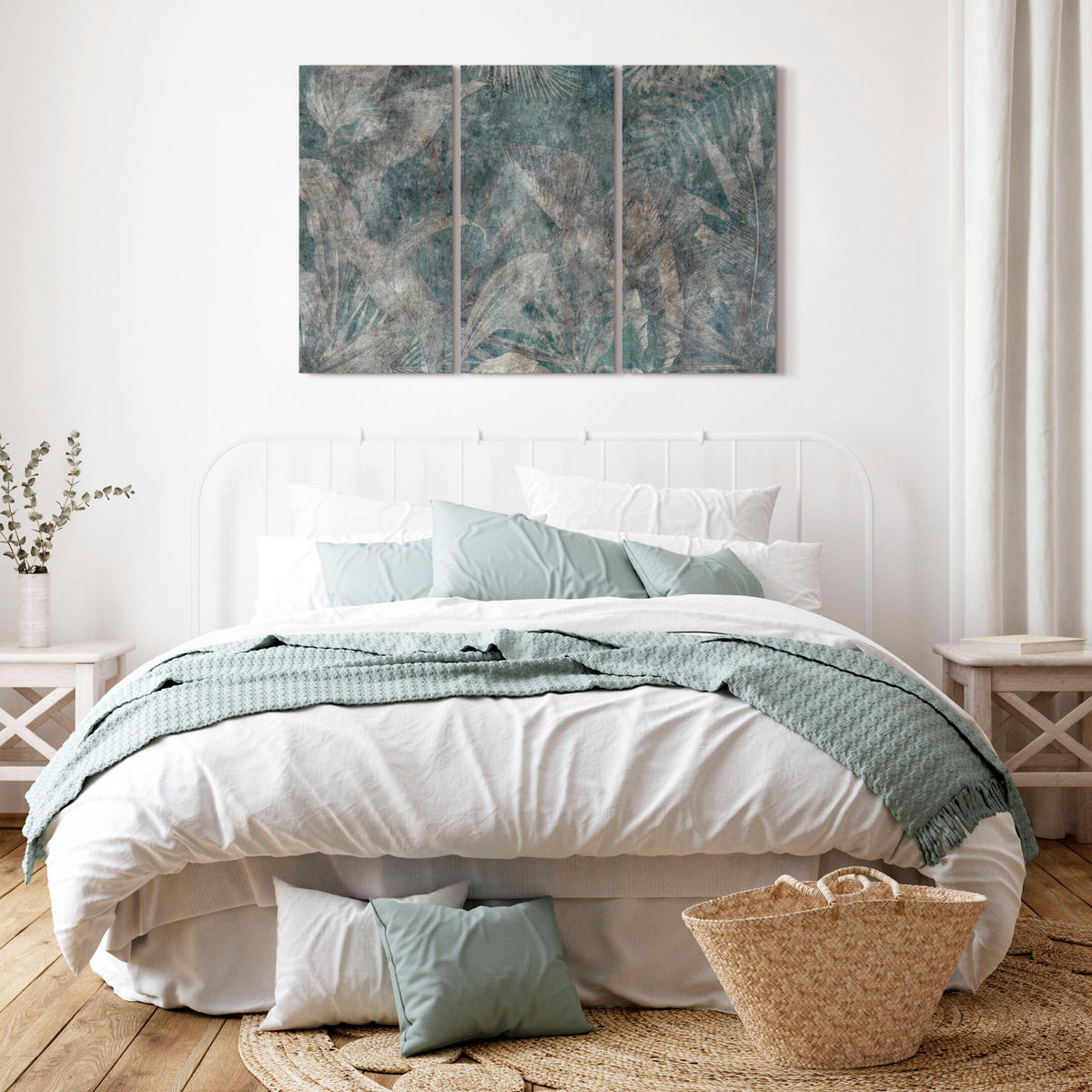 LEINWANDBILD Blätter 3-tlg. 90x60 cm - Multicolor, Holz (90/60cm) - LUMASOUL