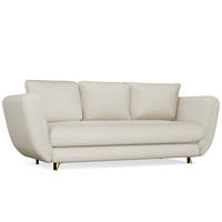 CANAPEÁ Bej, Aur 248/99/104 - bej, compozit lemnos (248/99/104cm) - RAUMHIRSCH FURNITURE