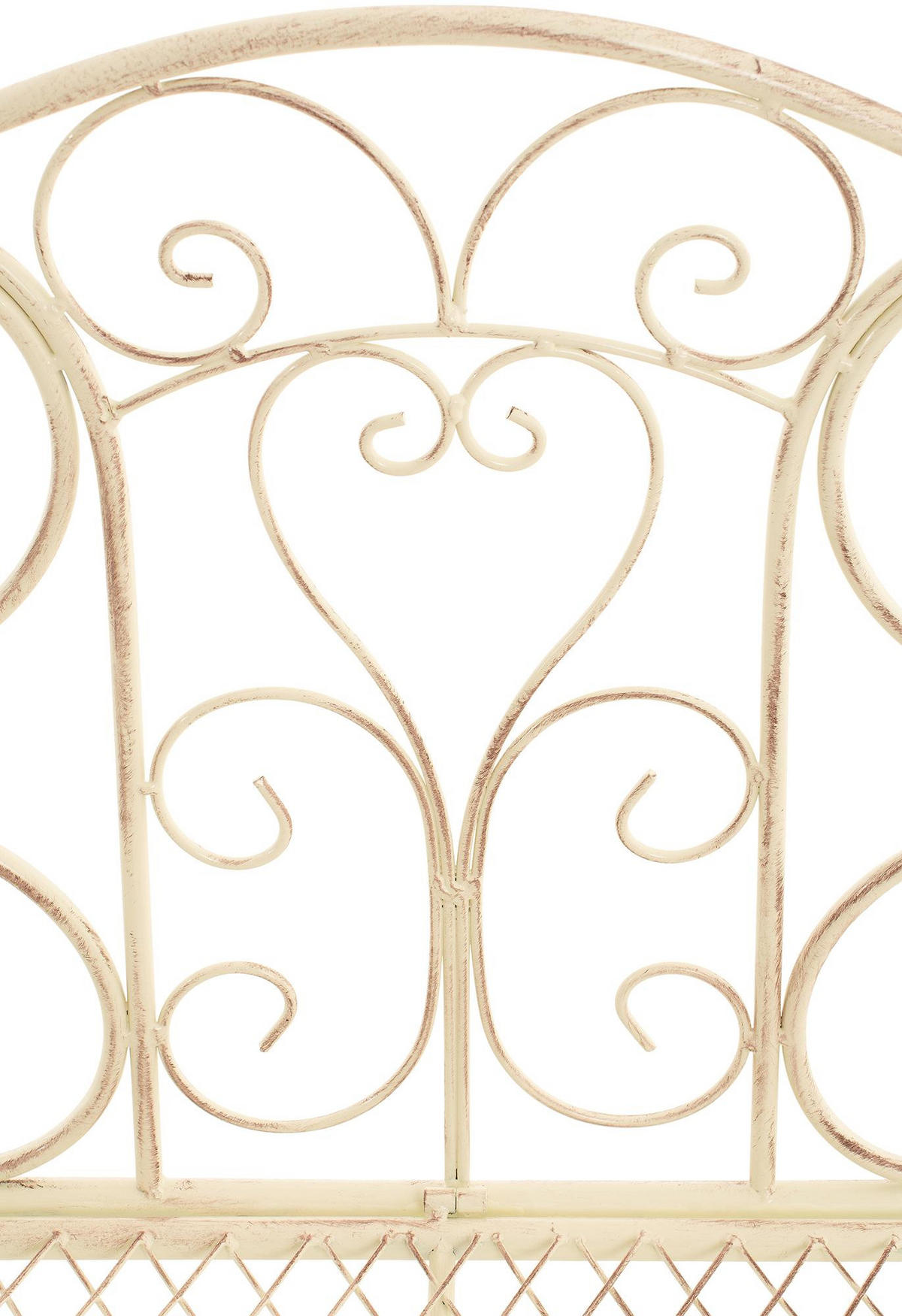 GARTENBANK Todor Metall Beige 113x47x89cm Metallbank - Beige, Metall (113/89/47cm) - DELUKE