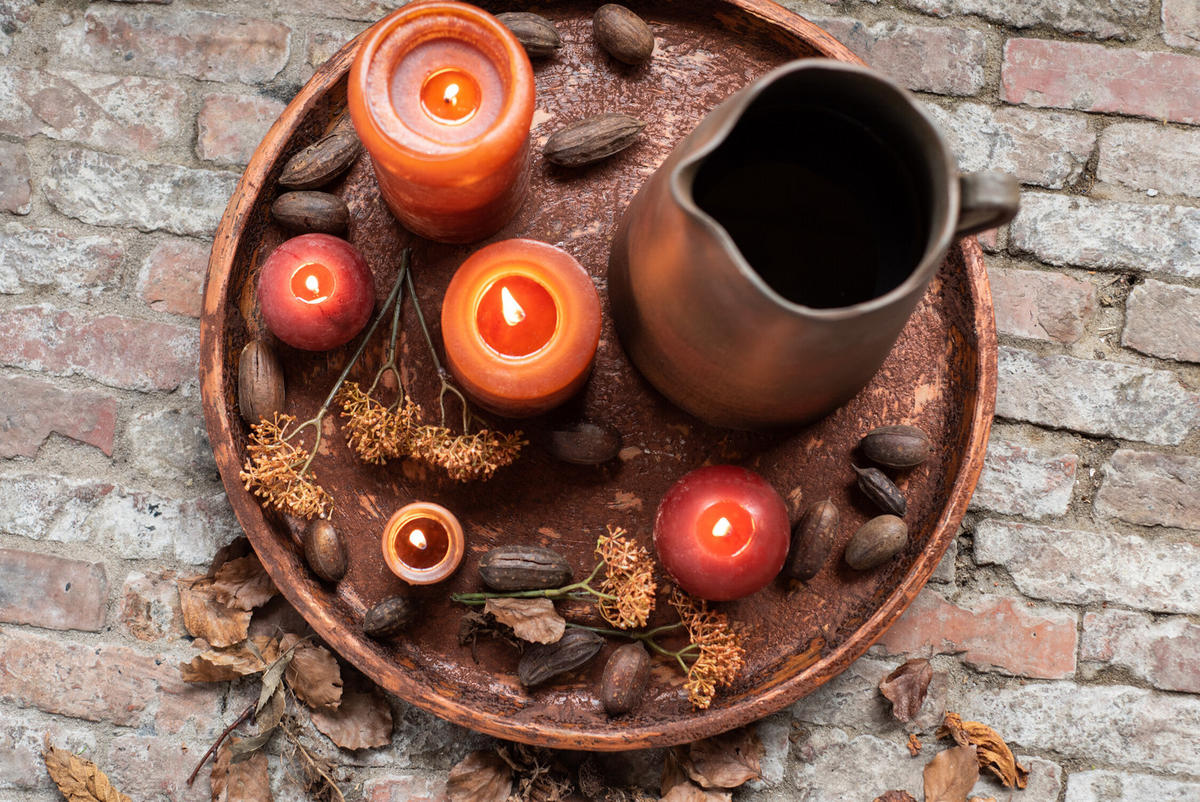 DUFTKERZE ZART - Braun - L - 52 Std. - 6er set - Braun, Paraffin (7/15cm) - J-Line