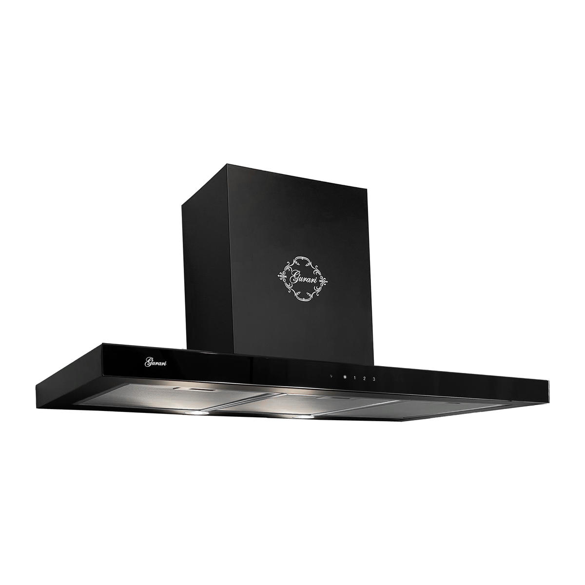 DUNSTABZUGSHAUBE GCH F 462 BL 9 PRIME + Umluftset, 90 cm Schwarz - Schwarz, Metall (90/81/46.3cm) - Gurari