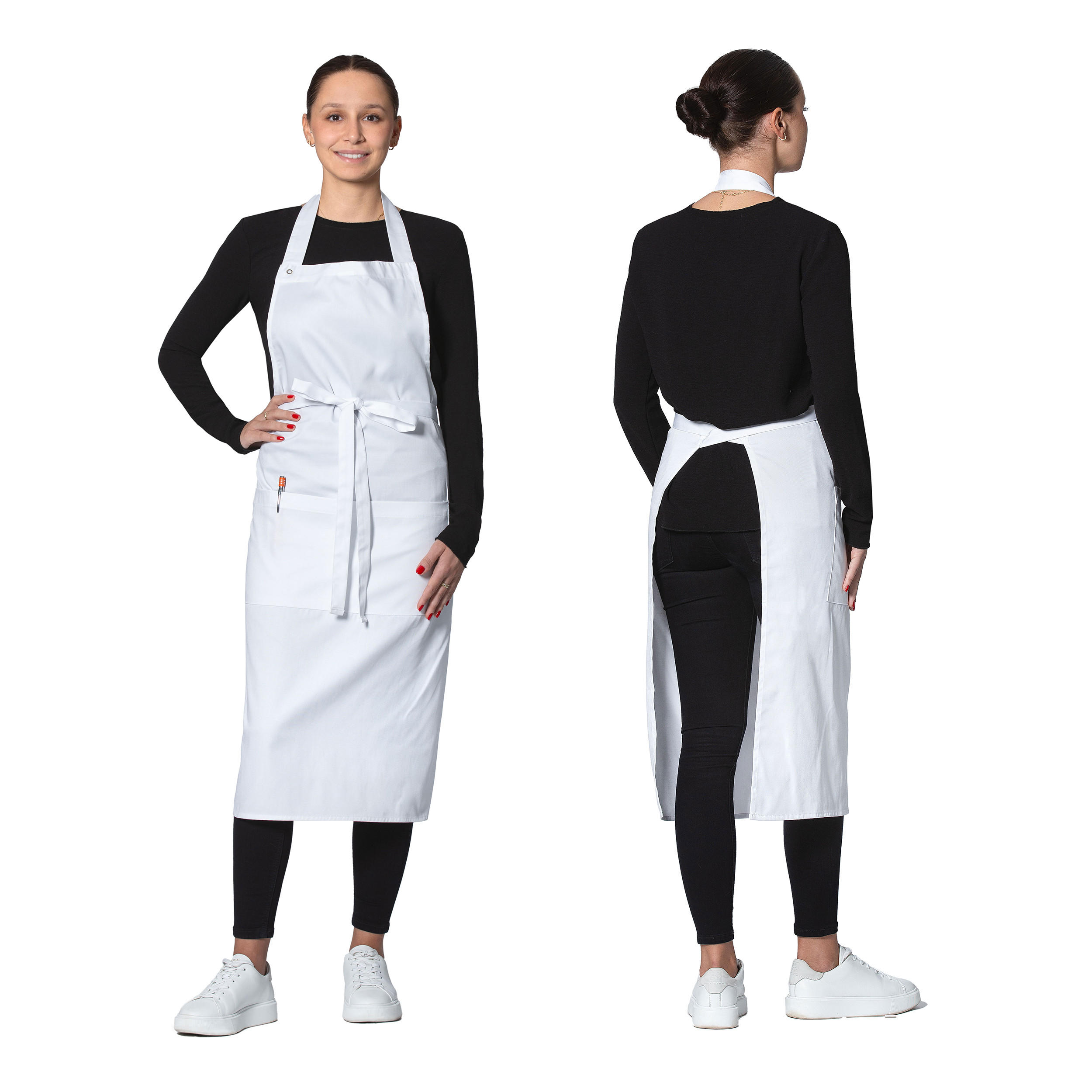 SCHÜRZE , 75x100 cm, 65% Polyester, 35% Viskose, Weiß - Weiß, Textil (75/100cm) - Zollner