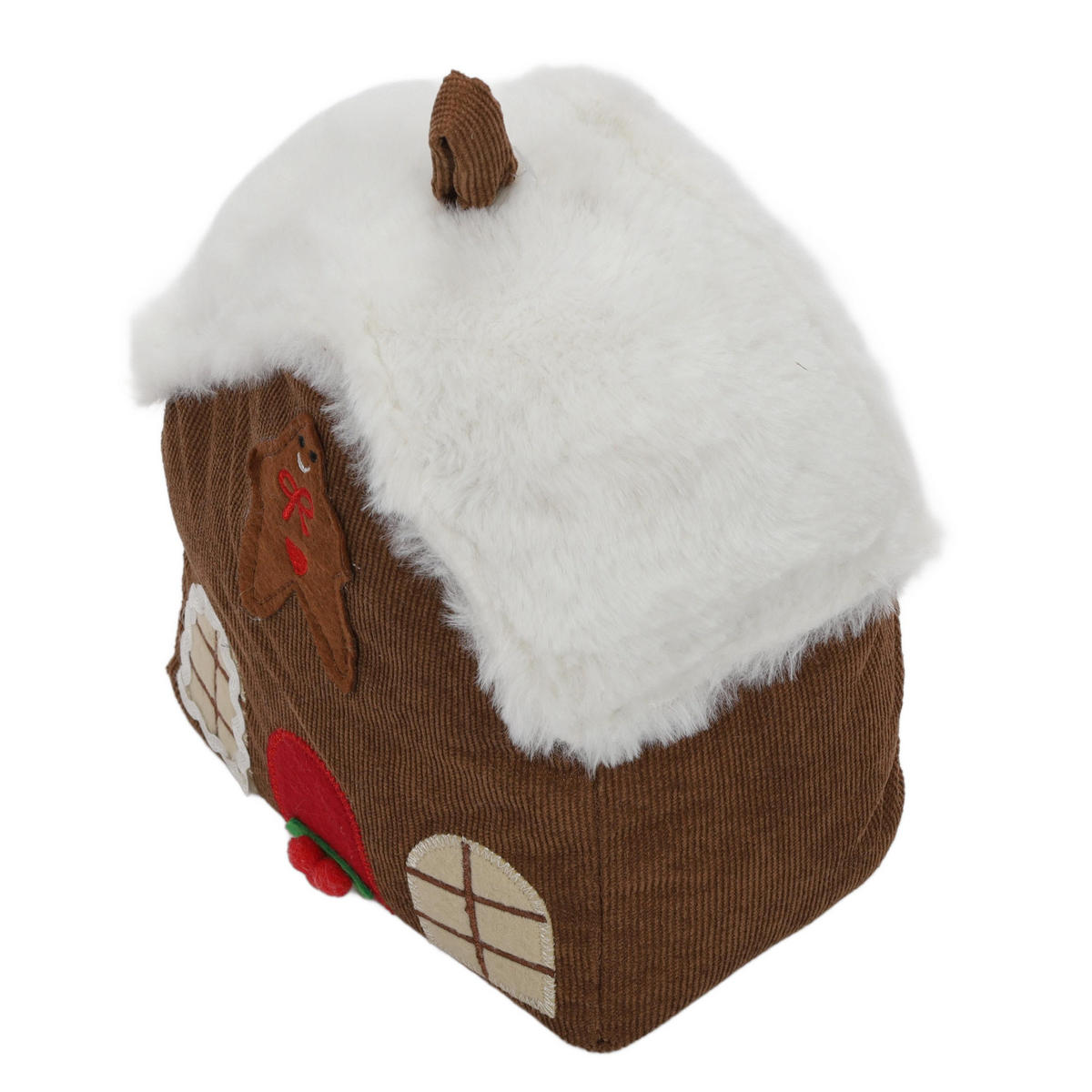 TÜRSTOPPER Haus des Weihnachtsmanns - Braun, Textil (13/20cm) - Home Styling Collection