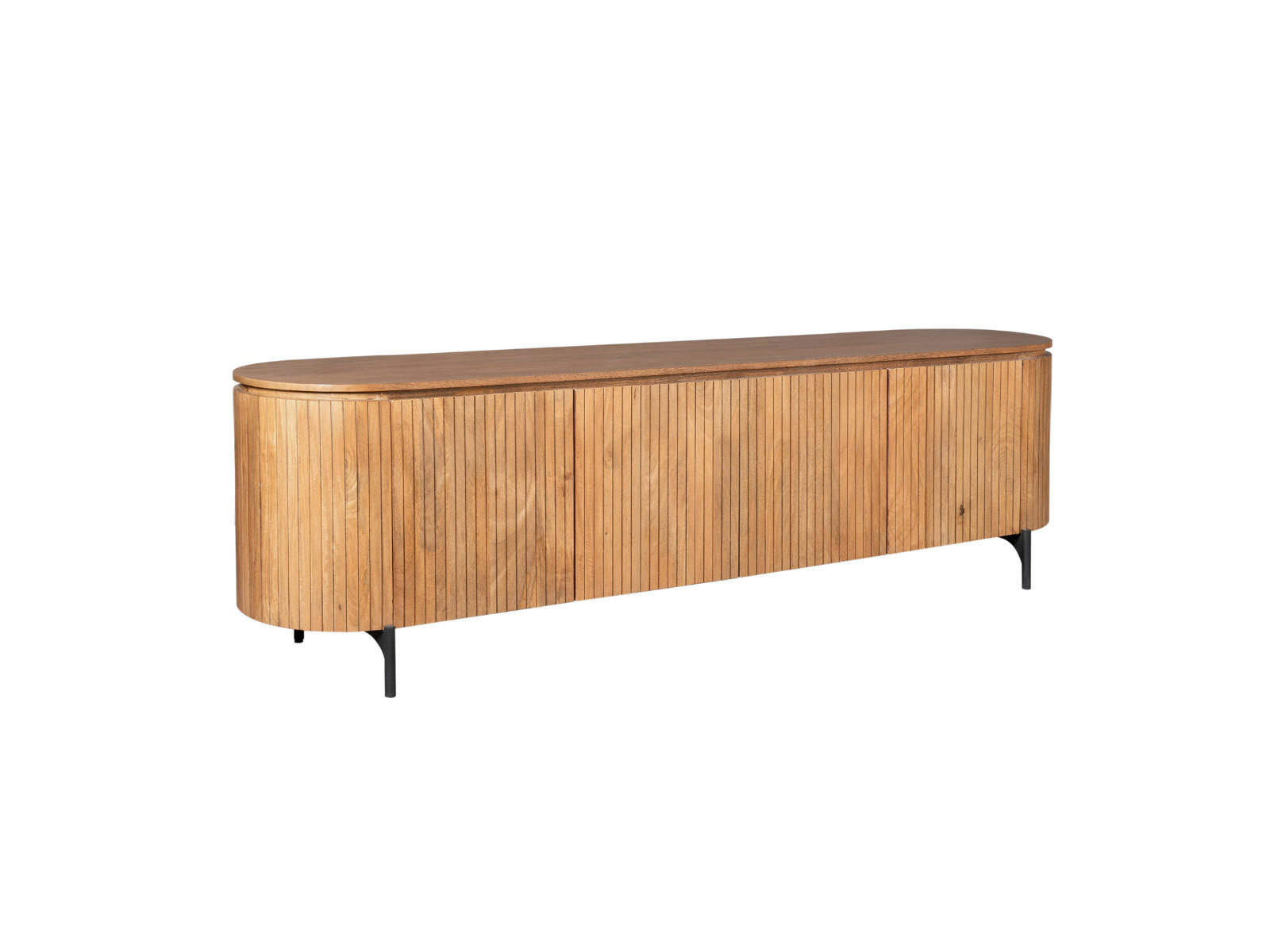 LOWBOARD Helena Mangoholz 210 cm / 45 cm Natur - Naturfarben, Holz (210/55/45cm) - Villa Möbel