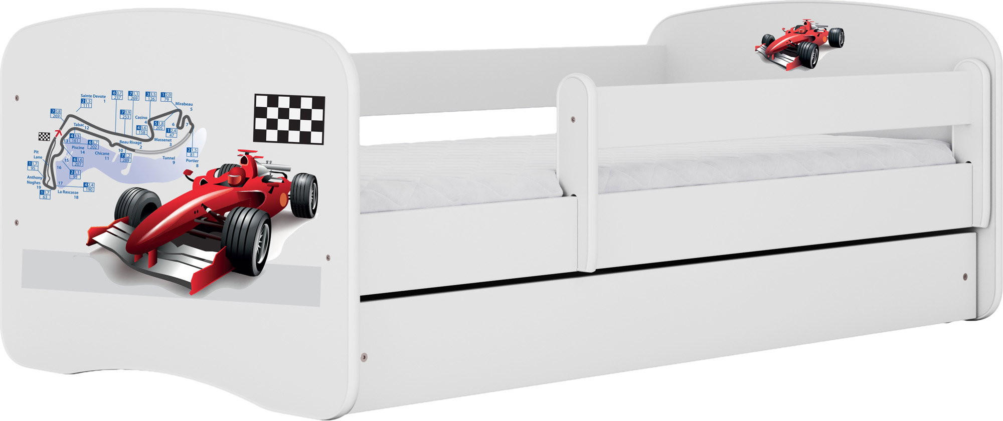 WFL Group Kinderbett Kirschrot 140x70 cm