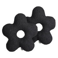 DEKOKISSEN 2er-Set Schwarz 40/40 cm Camponula - Schwarz, Kunststoff (40/40cm) - Beliani