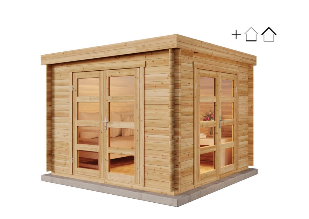 Alpholz Gartenhaus Natur 298x228x298 cm