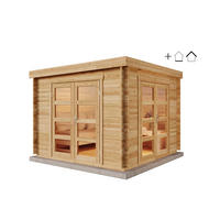 GARTENHAUS Holz Komplettset - Paloma Beach - Naturfarben, Holz (298/228/298cm) - Alpholz