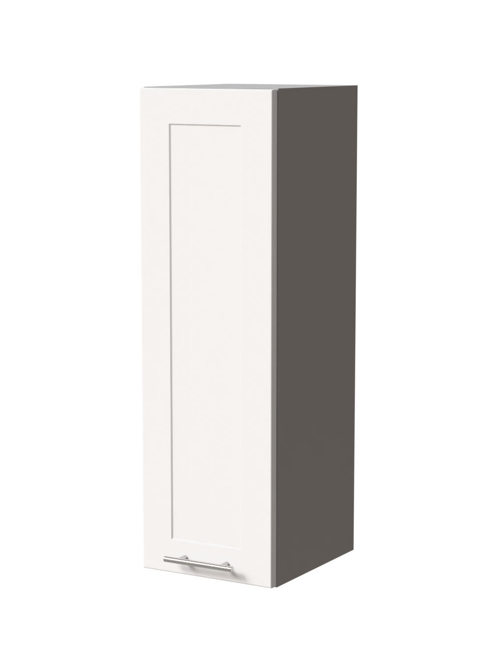 HÄNGESCHRANK Oslo W4/30 Grau / Weiß Matt 30 / 32,5 / 96cm - Weiß/Grau, Holz/Holzwerkstoff (30/96/32.5cm) - Feldmann-Wohnen