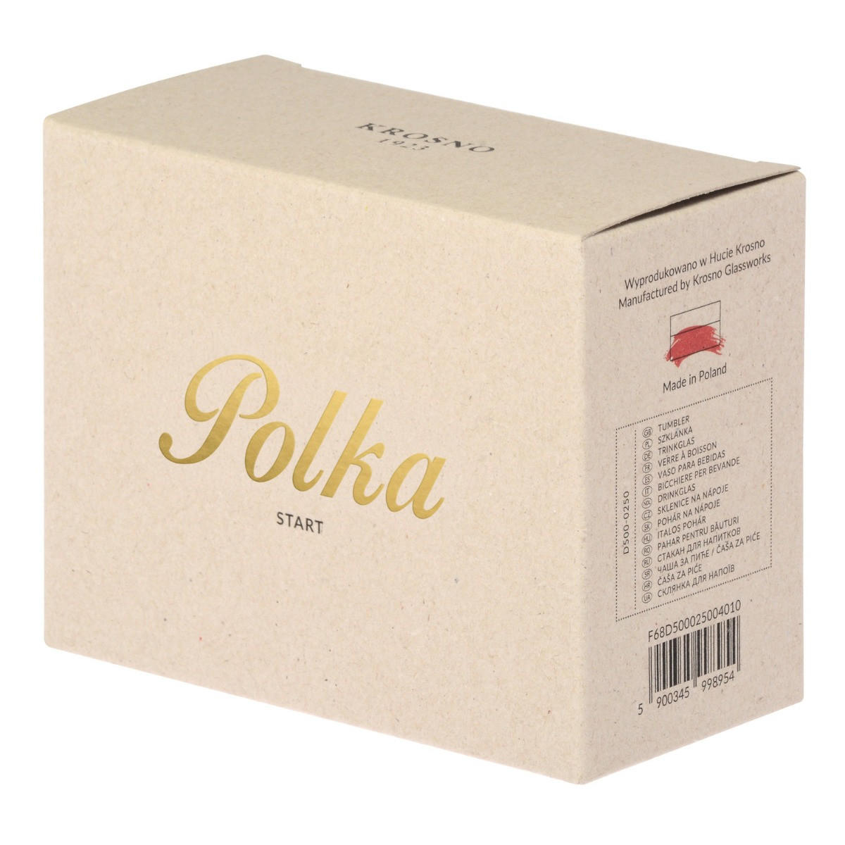 WASSERSET POLKA, 2ER-SET, 250 ML - Transparent, Glas (0.25L) - Krosno Glass