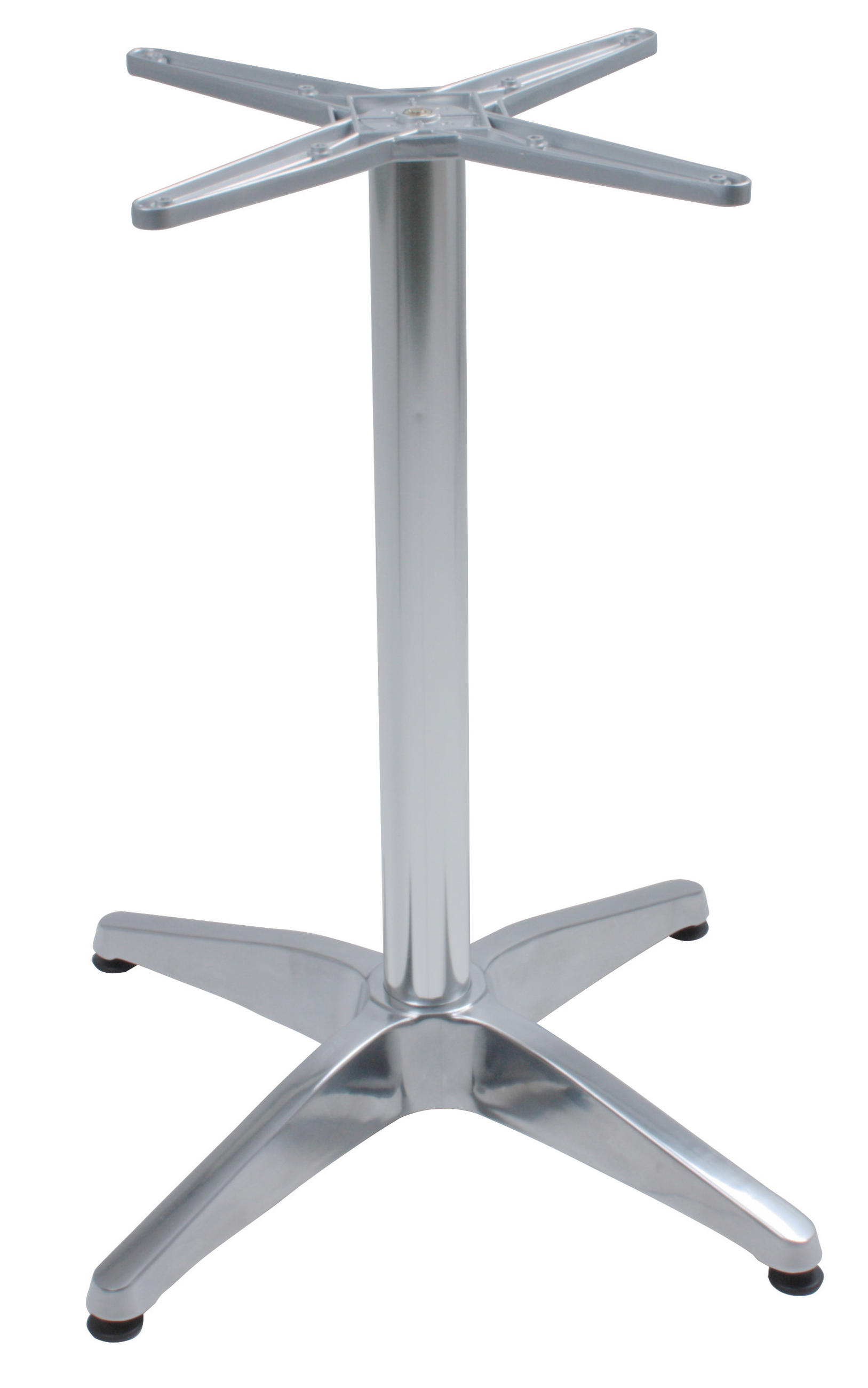 TISCHGESTELL Lara 4-Fuß Silber 70x66x66cm - Silberfarben, Metall (66/70/66cm) - DELUKE