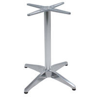TISCHGESTELL Lara 4-Fuß Silber 70x66x66cm - Silberfarben, Metall (66/70/66cm) - DELUKE