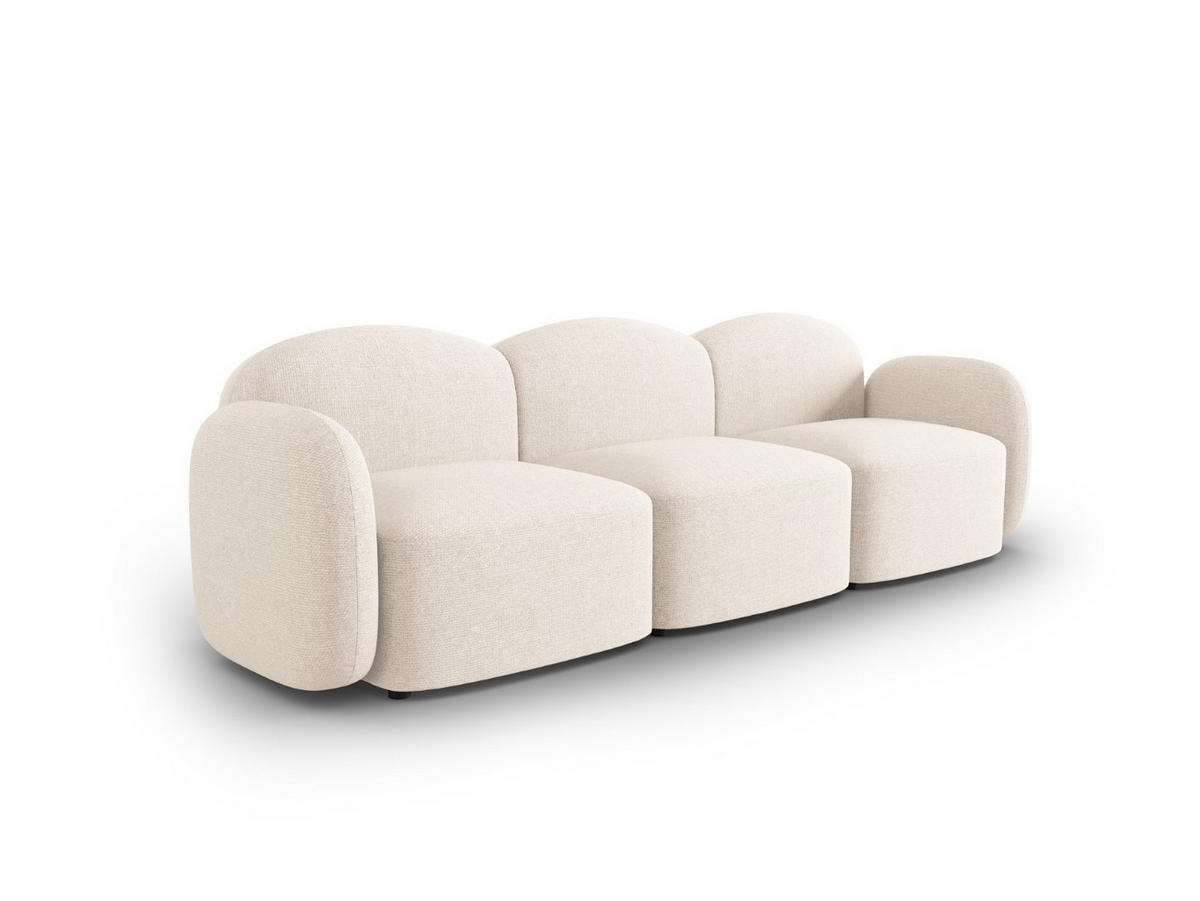 SOFA Blair aus Chenille-Stoff beige clair melange 3 Sitzplätze - Beige, Textil (87/80/272cm) - Micadoni