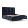 POLSTERBETT Paloma 180/200 cm Marineblau im Lotta Stoff - Naturfarben/Dunkelblau, Holz/Holzwerkstoff (180/200cm) - AltaBeds