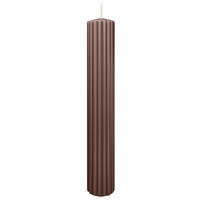 RILLEN KERZEN Taupe 300 x Ø 45 mm, 4 Stück - Taupe, Paraffin (8/15/15cm) - Wiedemann Kerzen