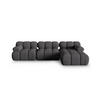 ECKSOFA modular rechts Bellis aus 3D-Stoff Expresso 4 Sitzplätze - Graubraun, Textil (155/282cm) - Micadoni