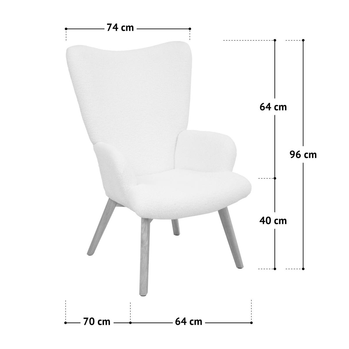OHRENSESSEL Olav - Beige, Textil (64/96/70cm) - SVITA