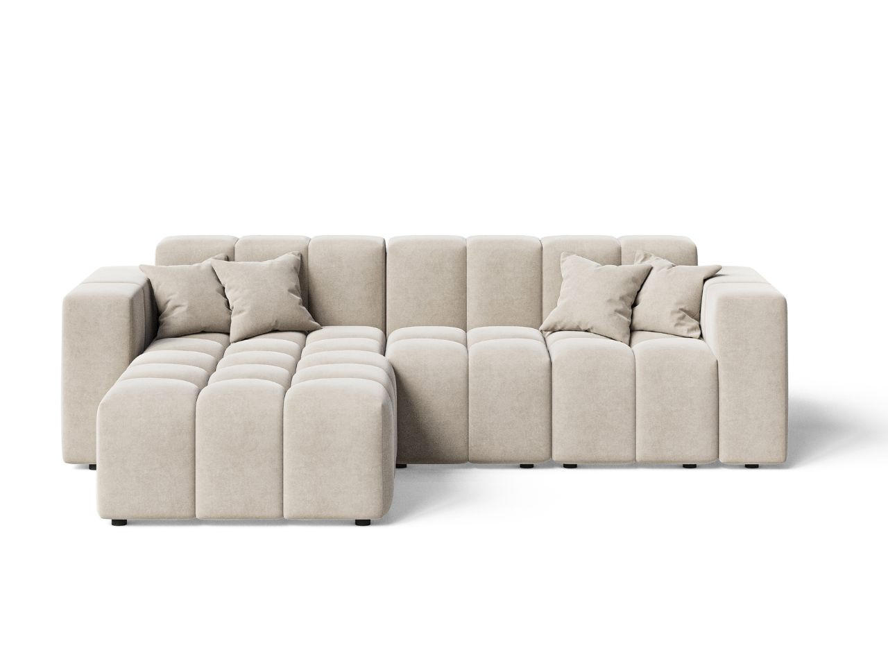 ECKSOFA Loopo Beige Links - Beige, Holz/Textil (265/180cm) - Graingold