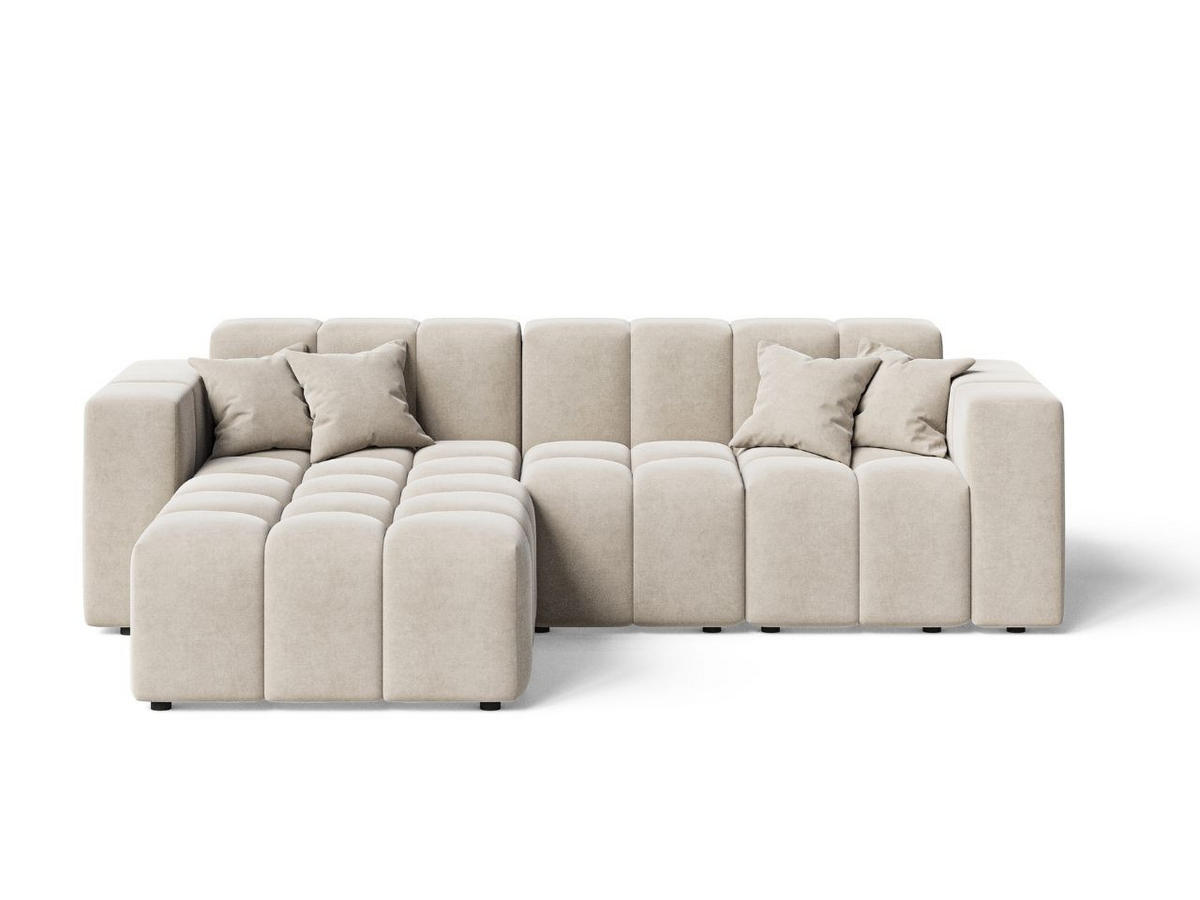 ECKSOFA Loopo Beige Links - Beige, Holz/Textil (265/180cm) - Graingold