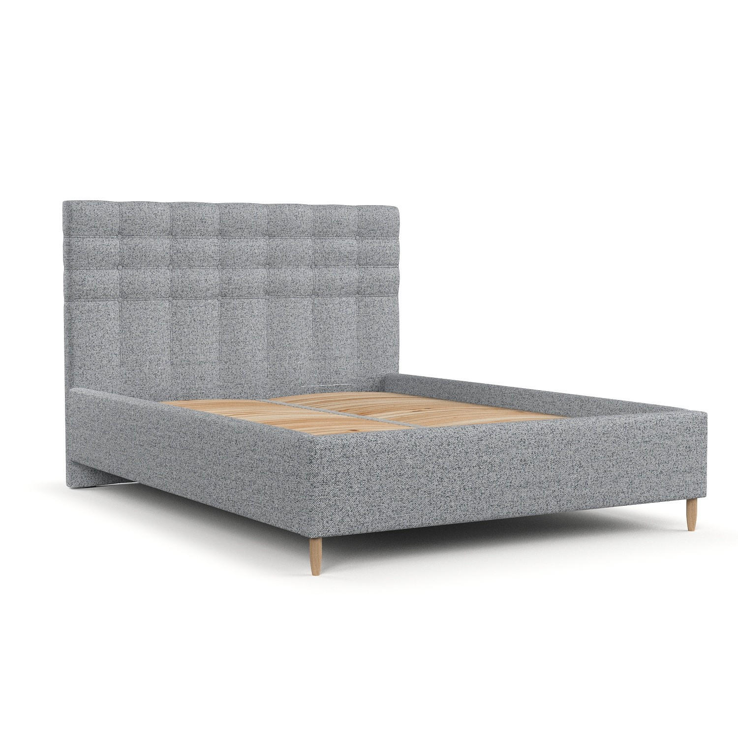 POLSTERBETT Soma 180/200 cm Grau im Riva Stoff - Naturfarben/Grau, Holz/Holzwerkstoff (180/200cm) - AltaBeds