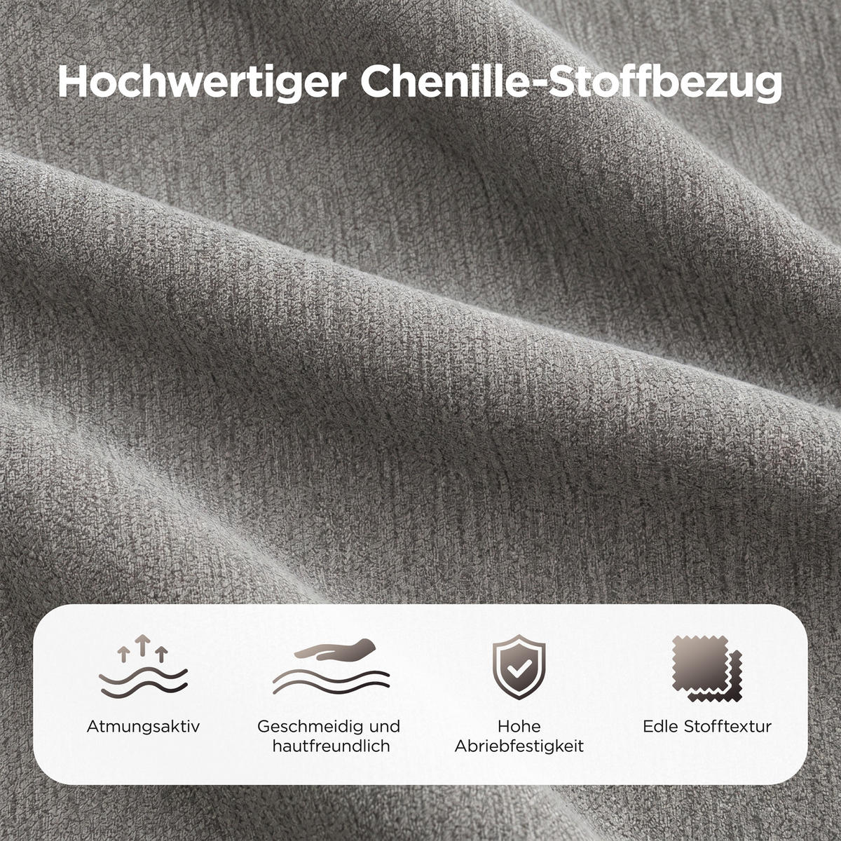 ECKSOFA DE-35392 mit langer Liegefläche Grau - Grau, Textil (144/187.5cm) - ComfortXL