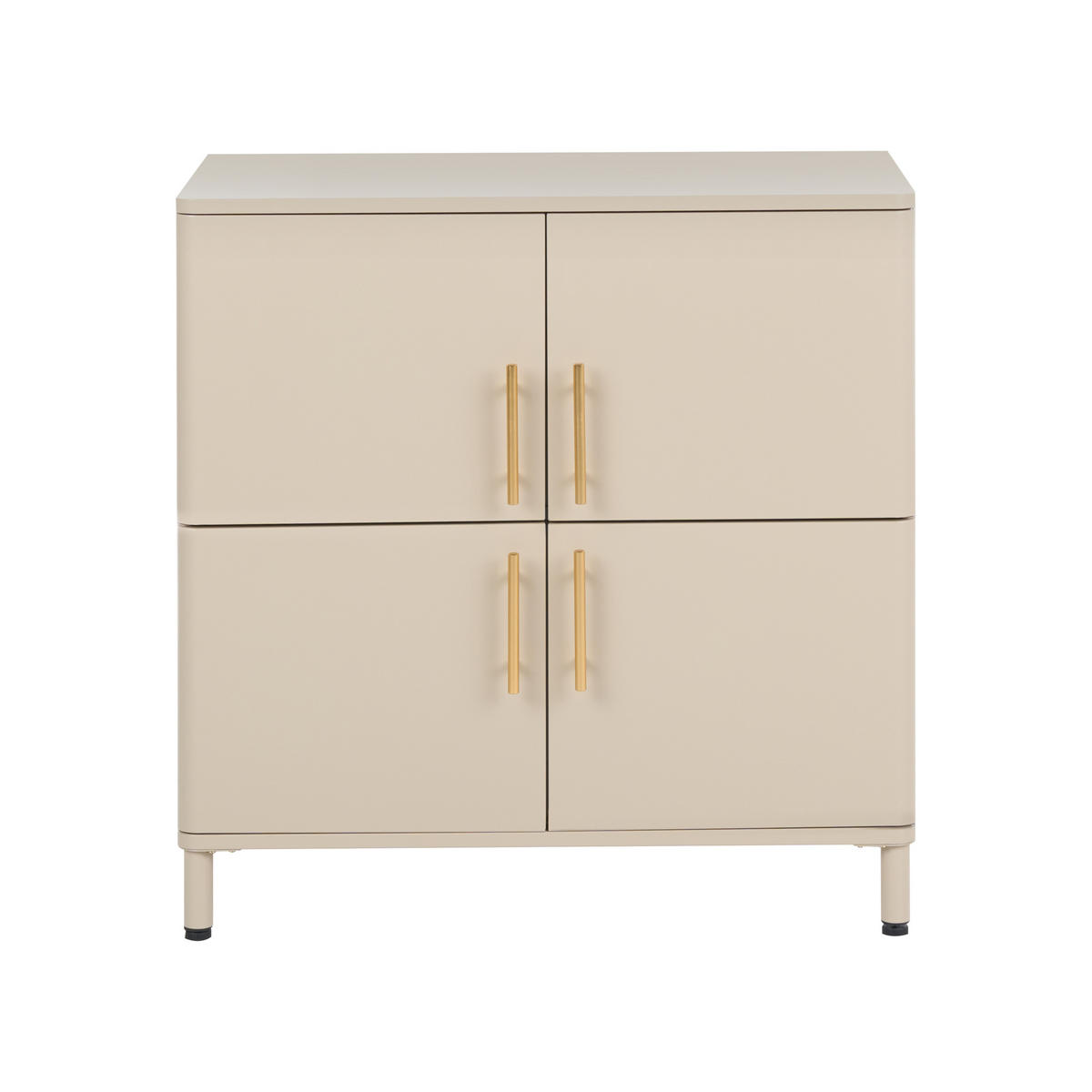 SIDEBOARD se 4 dveřmi Kov Béžový Ombura - béžová, kov (80/80/40cm) - Beliani