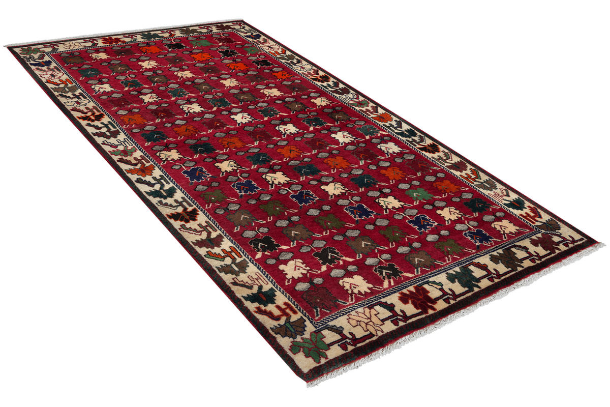 ORIENTTEPPICH handgeknüpft Gashgai Rot 198/106 cm Schurwolle - Rot, Textil (106/198cm) - Looma