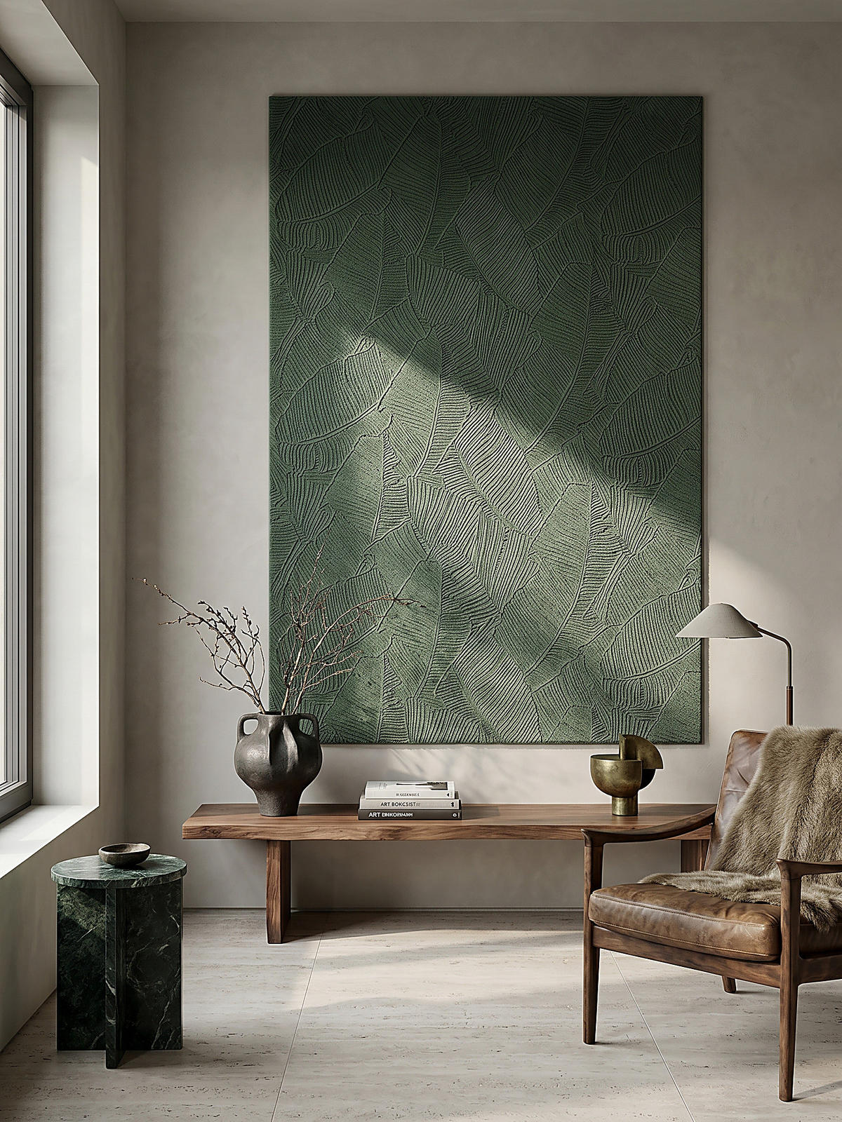 TEPPICHLÄUFER Antirutsch Abstrakt DALAR Polypropylen Waldgrün 80 x 150 cm - Grün, Textil (80/150cm) - KADIMA DESIGN