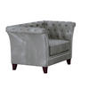 CHESTERFIELD-SESSEL Fusion Grau Samt - Braun/Grau, Holz/Textil (116/75/82cm) - S-Style Möbel