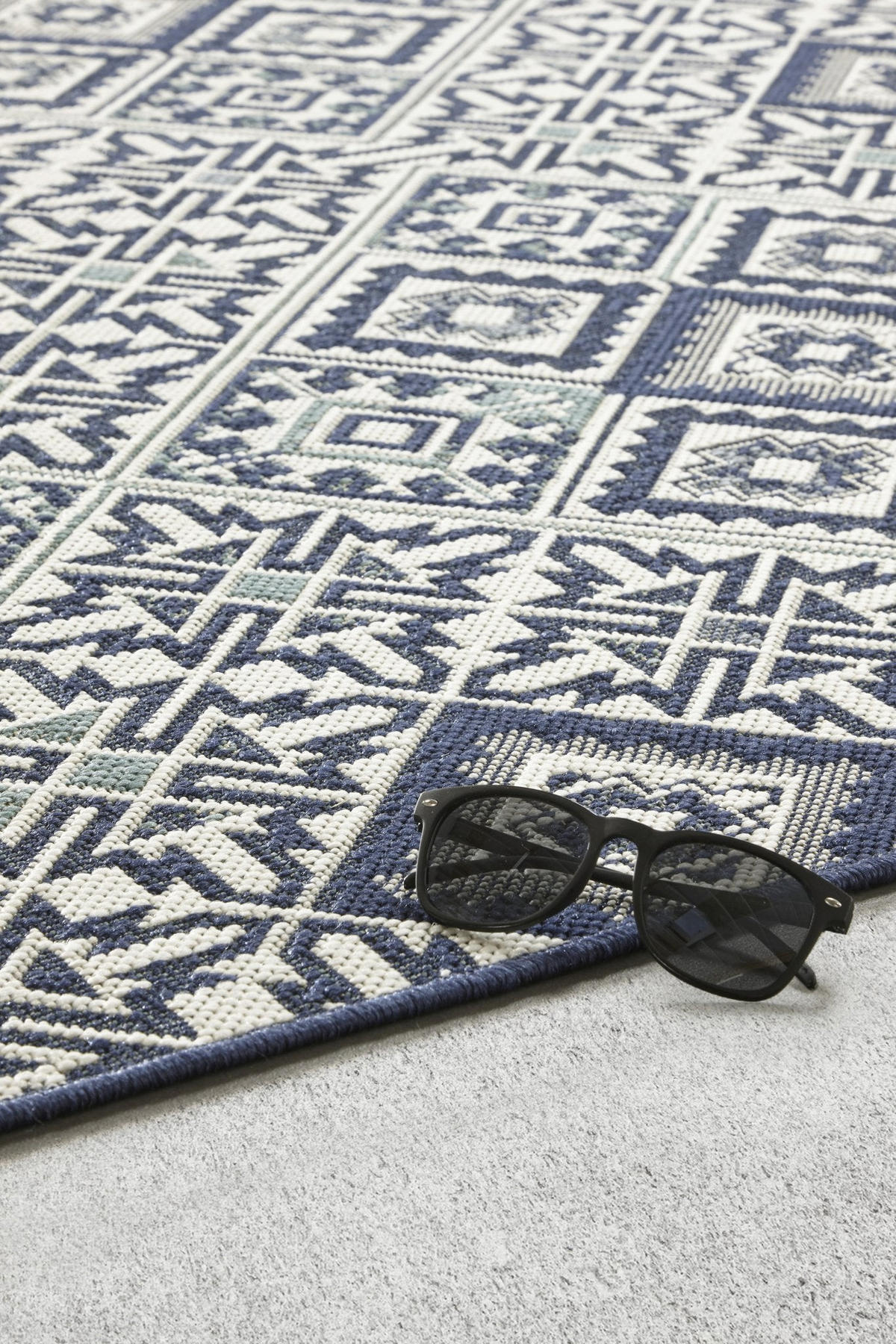 TEPPICH für Innen und Außen blau - Blau, Textil (120/170cm) - AFK Living