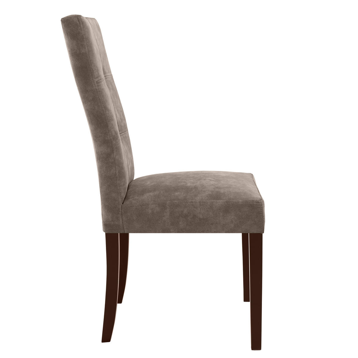 STUHL Solis mit wengefarbenen Holzbeinen, Polsterstuhl, Braun - Wengefarben/Braun, Holz (45/100/42cm) - Beautysofa