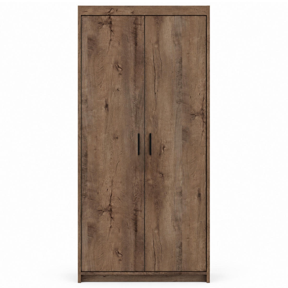 DREHTÜRENSCHRANK Elena mit 2 Türen, ohne Spiegel, Eiche Lefkas - Eichefarben, Holzwerkstoff (90/190/53cm) - Beautysofa