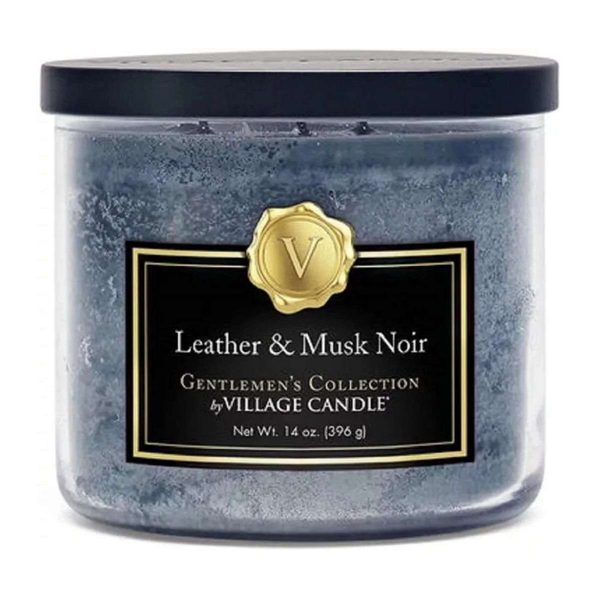 DUFTKERZE Leather & Musk Noir Anthrazit Glas 396g 3 Dochte - Anthrazit, Glas (9.53cm) - Village Candle