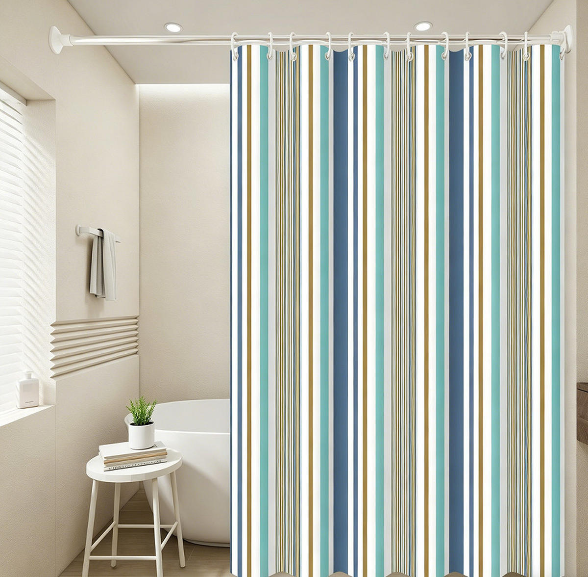 DUSCHVORHANG – 180 x 200 cm – inklusive Haken - Multicolor, Kunststoff (180/200cm)