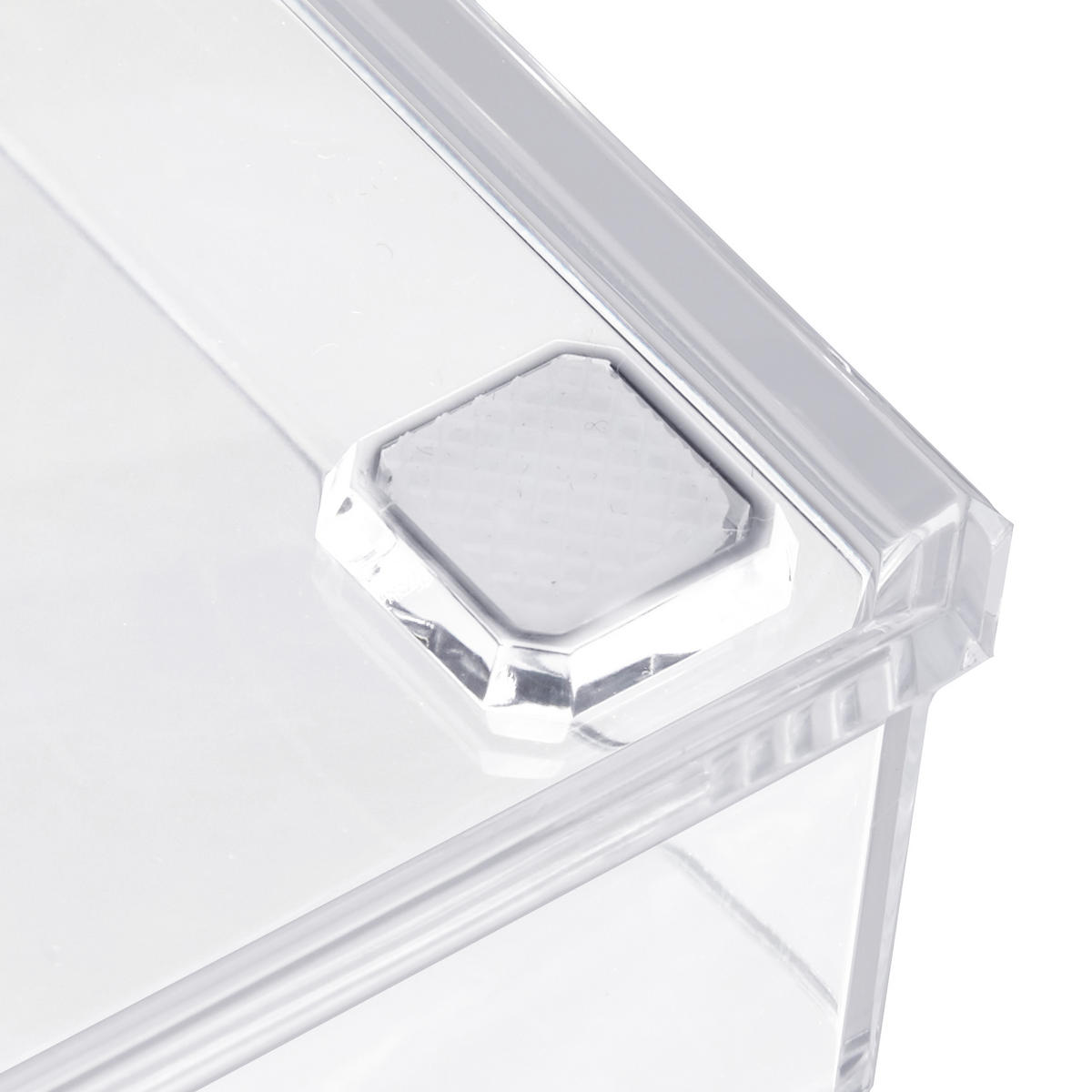 MAKE-UP Organizer - Transparent, Kunststoff (23.5/18.5/14cm) - Relaxdays