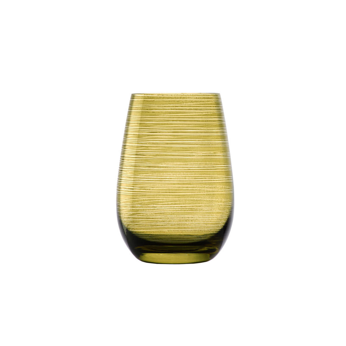 BECHER Twister Oliv 465 ml 6er Set - Olivgrün, Glas (0.465L) - Stölzle Lausitz