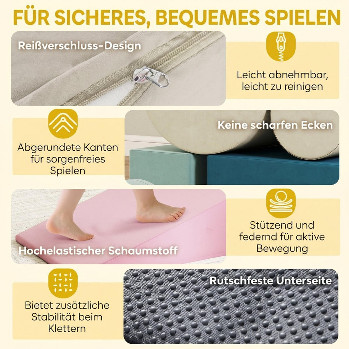 KONSTRUKTIONSSPIELZEUG Bauset - Multicolor, Textil (40.6/60/61cm) - Korfee