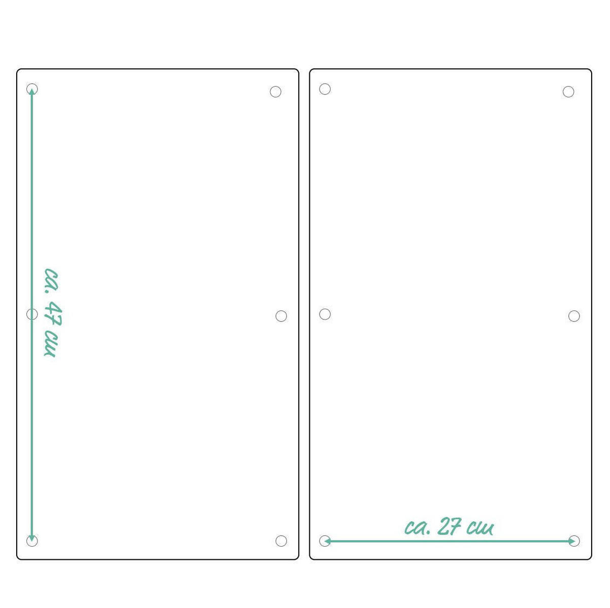 KÜCHENTELLER aus gehärtetem Glas 52/30 cm - Multicolor, Glas (30/52cm) - ZELLER