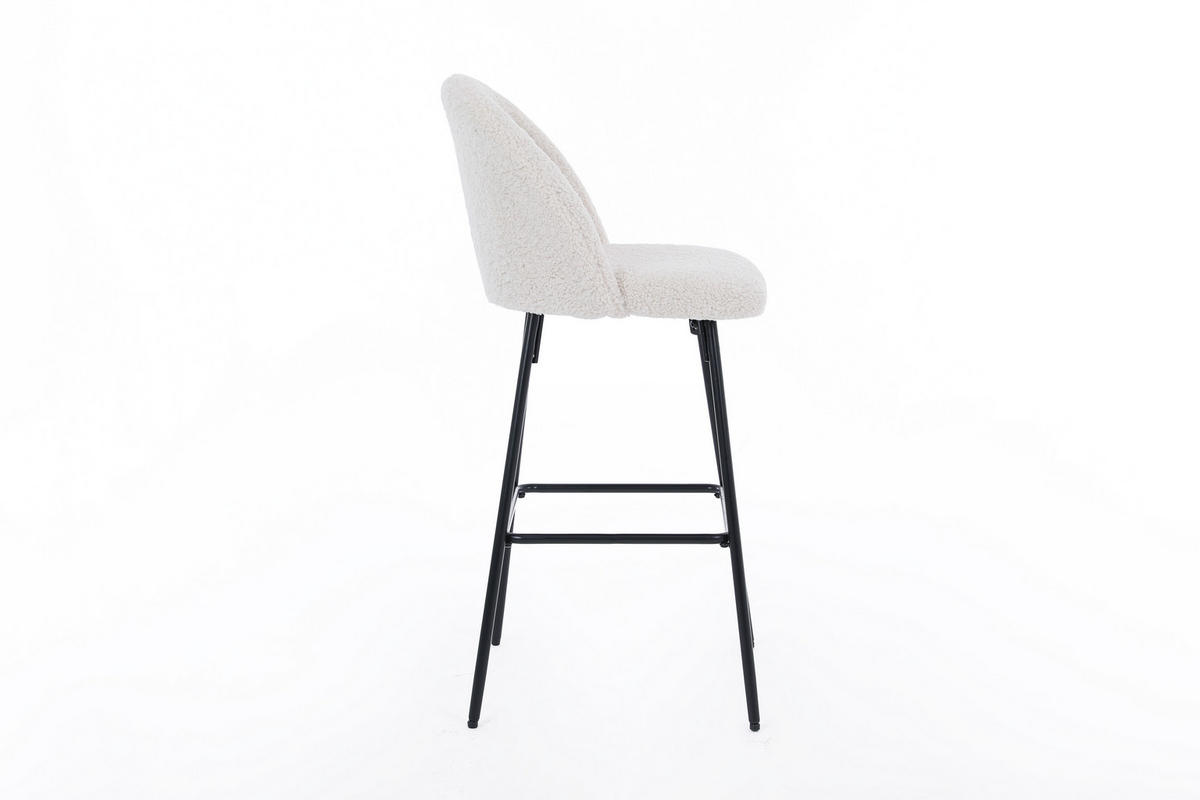 BARHOCKER 2er-Set Metall Weiß - Weiß, Metall (45/99/51cm) - Nordlys