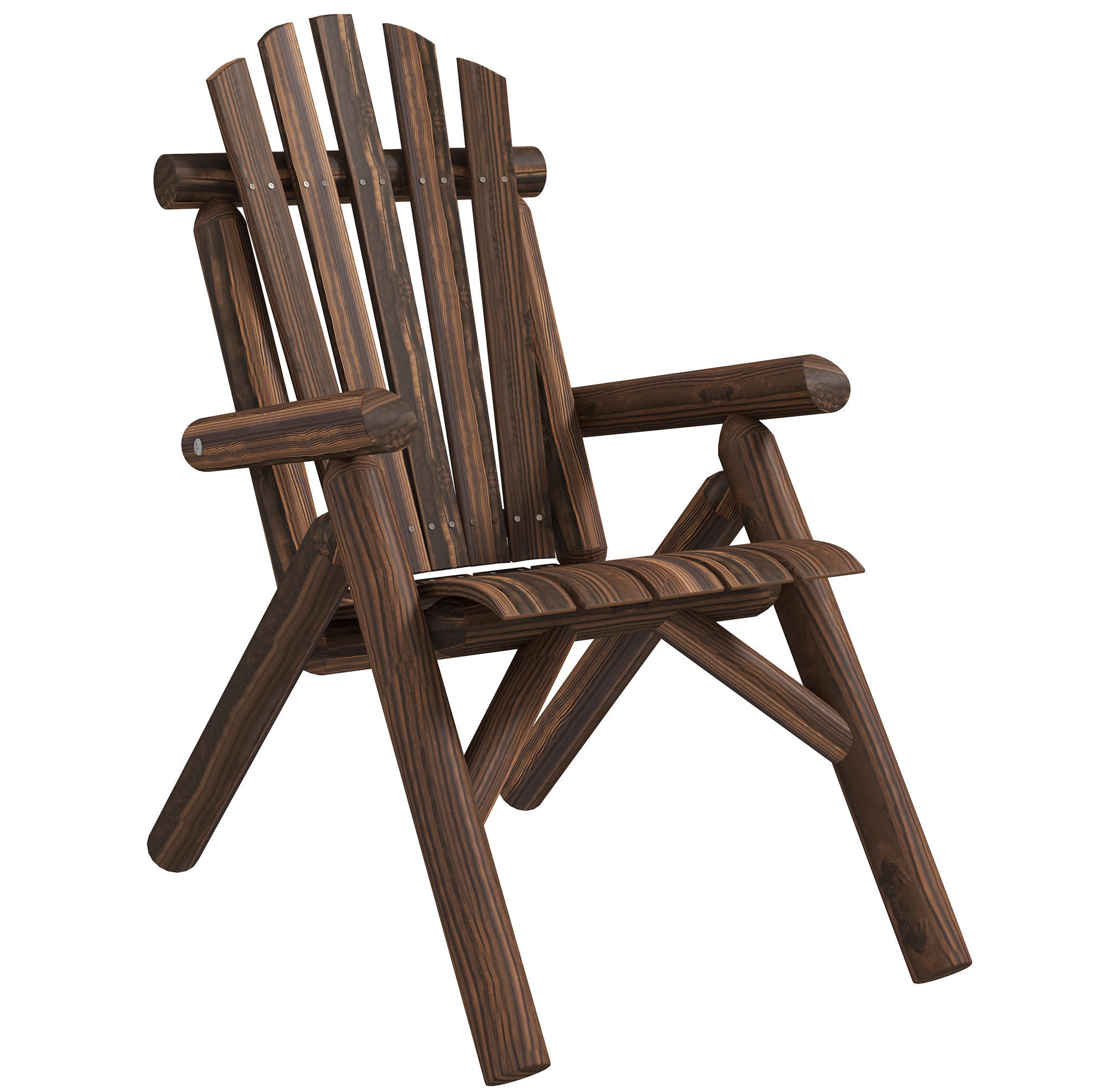 ZÁHRADNÉ kreslo 68/83/101 cm tmavohnedé ergonomické s podrúčkami z jedľového dreva - tmavohnedá, kompozitné drevo (83/101/68cm) - OKWISH
