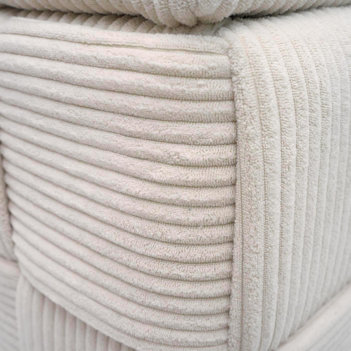 HOCKER Cremeweiß - Creme, Textil (40/43/40cm) - MCW