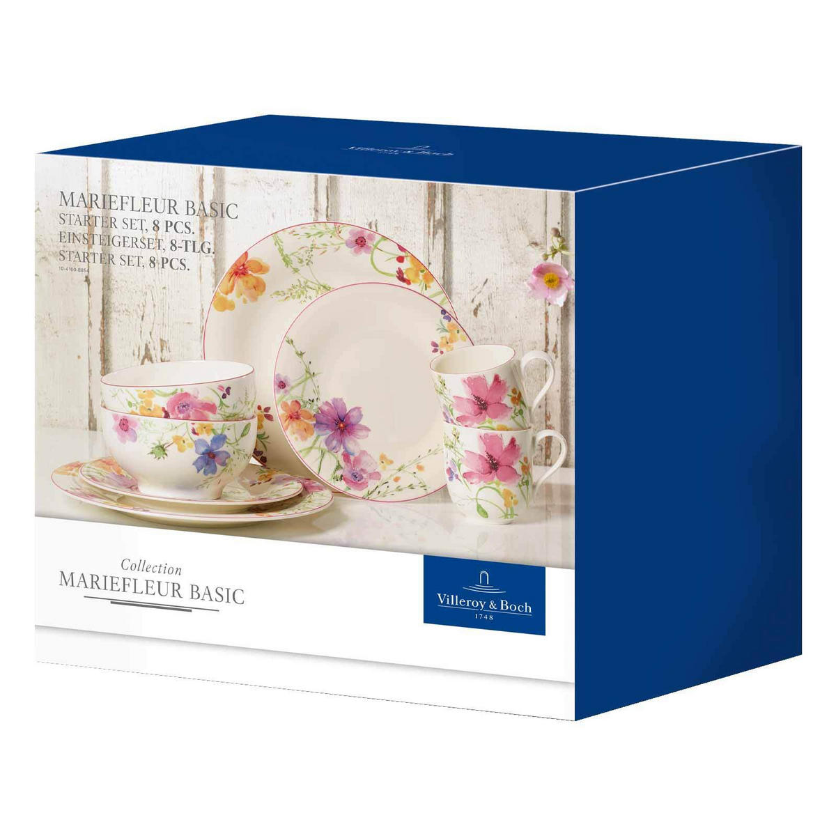 KOMBI-SET Mariefleur Basic bunt 8-tlg. - Multicolor, Keramik (2/2/2cm) - Villeroy & Boch