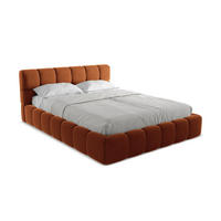 POLSTERBETT mit Bettkasten und Lattenrost 180x228 Orange - Terracotta/Schwarz, Kunststoff/Textil (160/200cm) - LaMiaSofa