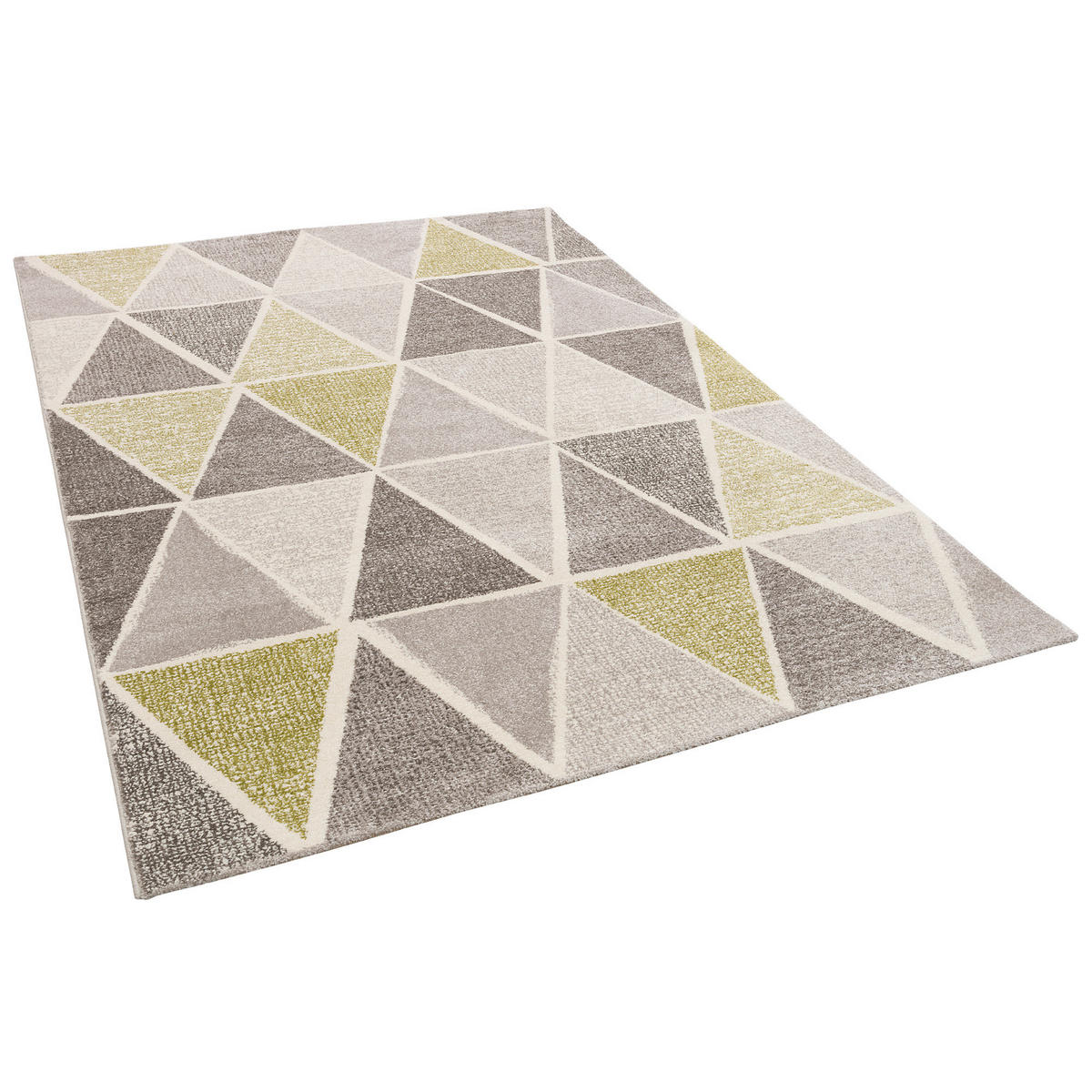 DESIGNER TEPPICH SEVILLA MODERN PRISMA - Grau/Grün, Textil (80/150cm) - Pergamon