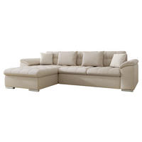 ECKSOFA Diana, Seite: Links - Creme, Holz/Textil (280/160cm) - MIRJAN24