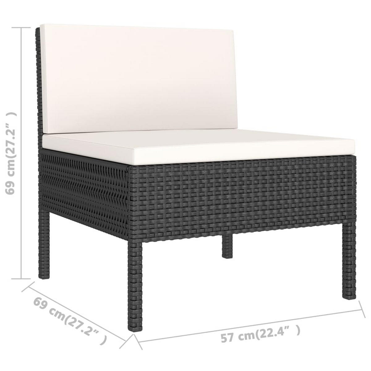 GARTENSET Reedy 6-teilig - Schwarz, Metall - Nettlife