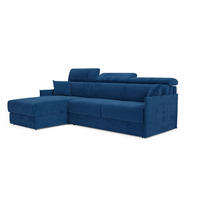 ECKSOFA Miryam - Blau, Metall (232/98cm) - Divani.store