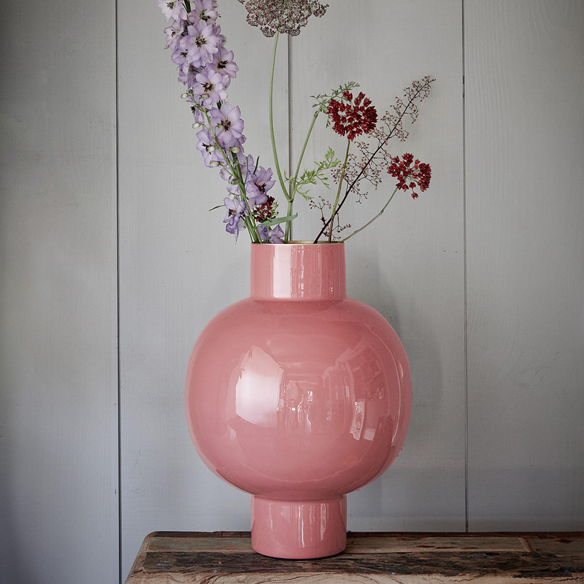VASE Metal large altrosa 31.5x42 cm - Rosa, Metall (42cm) - Pip Studio