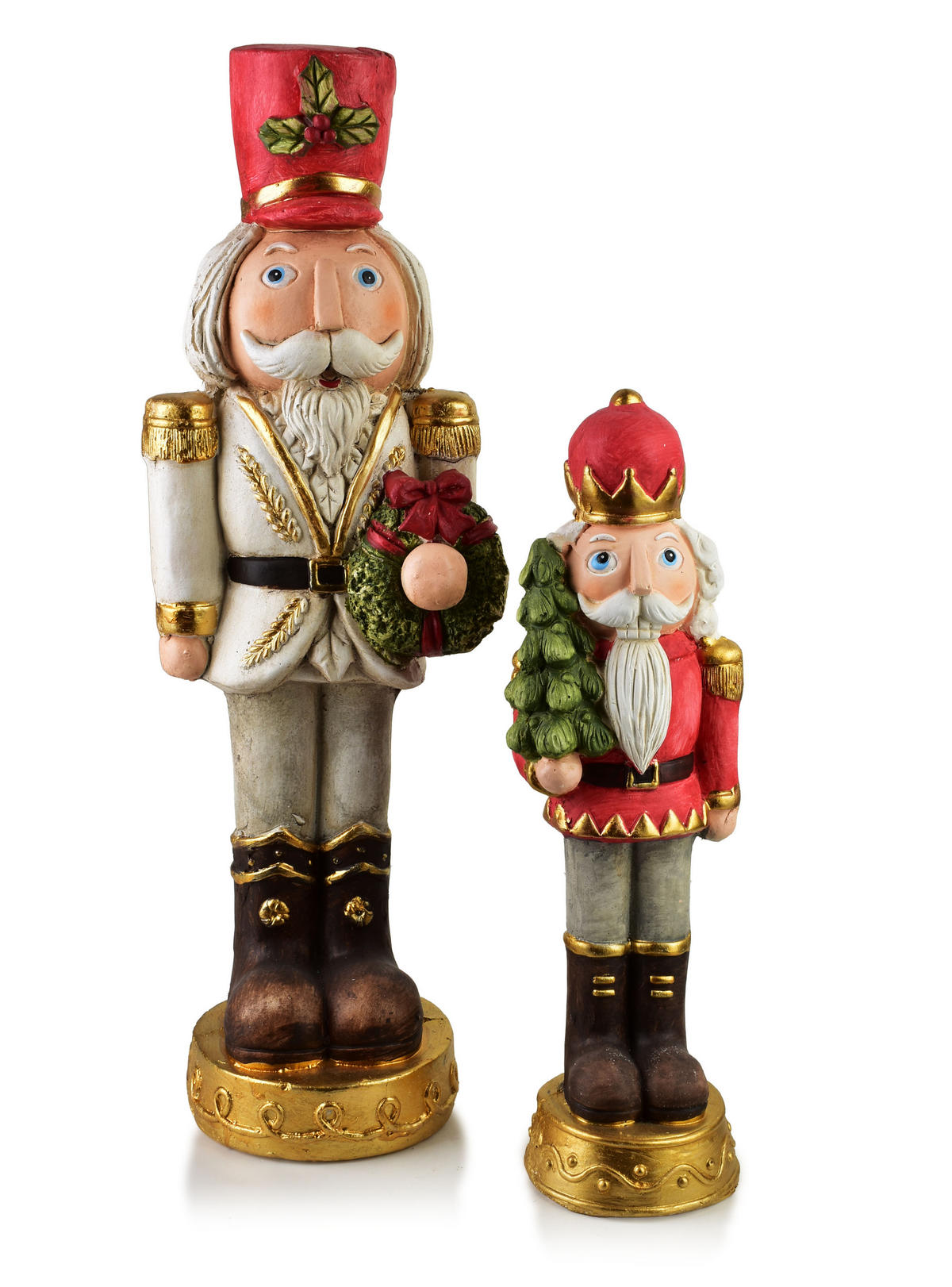 DEKOFIGUR Santa Lila Rot 14x13x48 cm Keramik - Rot, Keramik (13/48/14cm) - Mondex