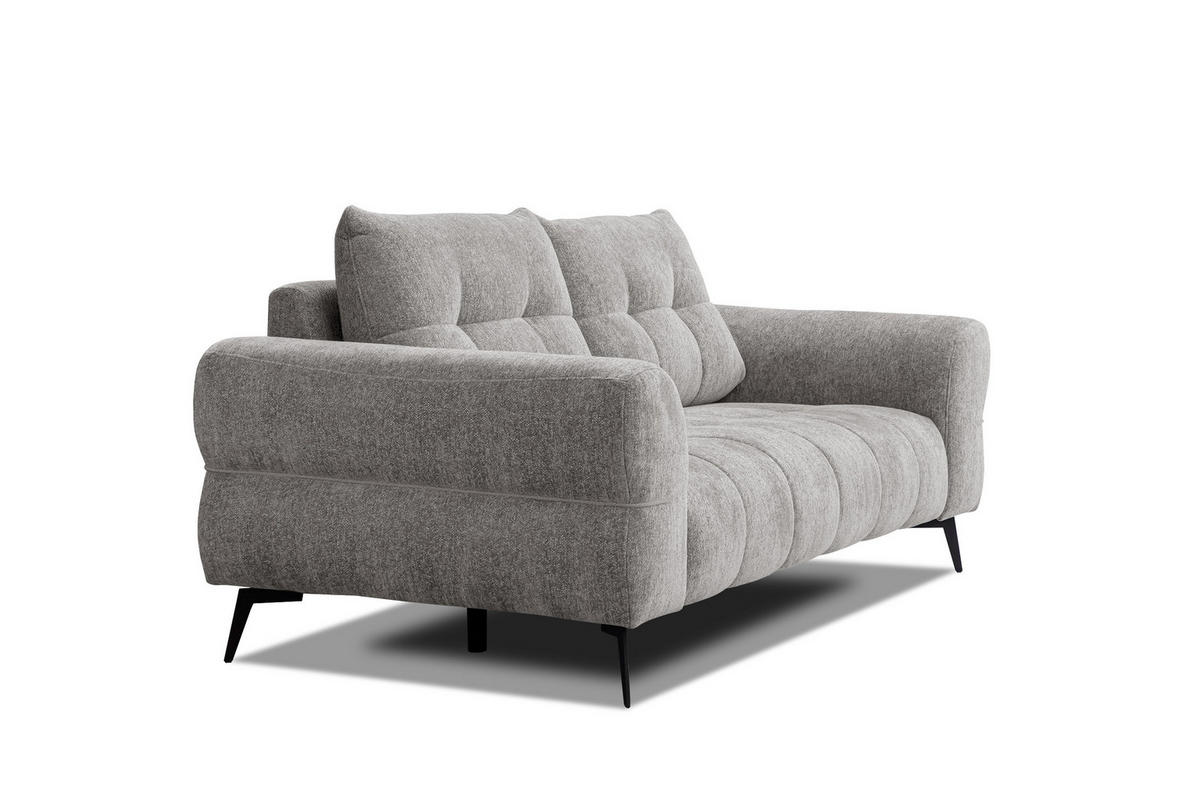SOFA SALVINI 2,5-Sitzer, platingrau - Grau, Holz/Textil (206/88/99cm) - Courtois Laville